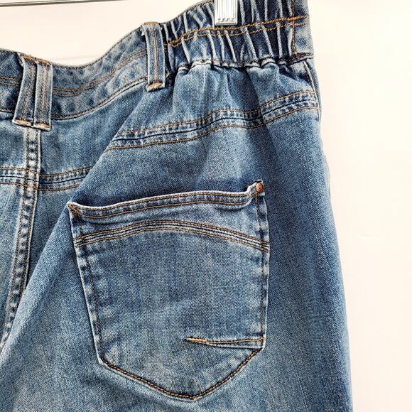 Eddie Bauer Blue Curvy Cropped Jeans Cotton Spandex Blend Women's Plus Size 20 - Picture 3 of 9
